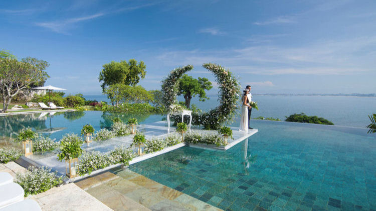 Bali's longest over water wedding aisle